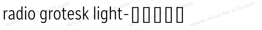 radio grotesk light字体转换